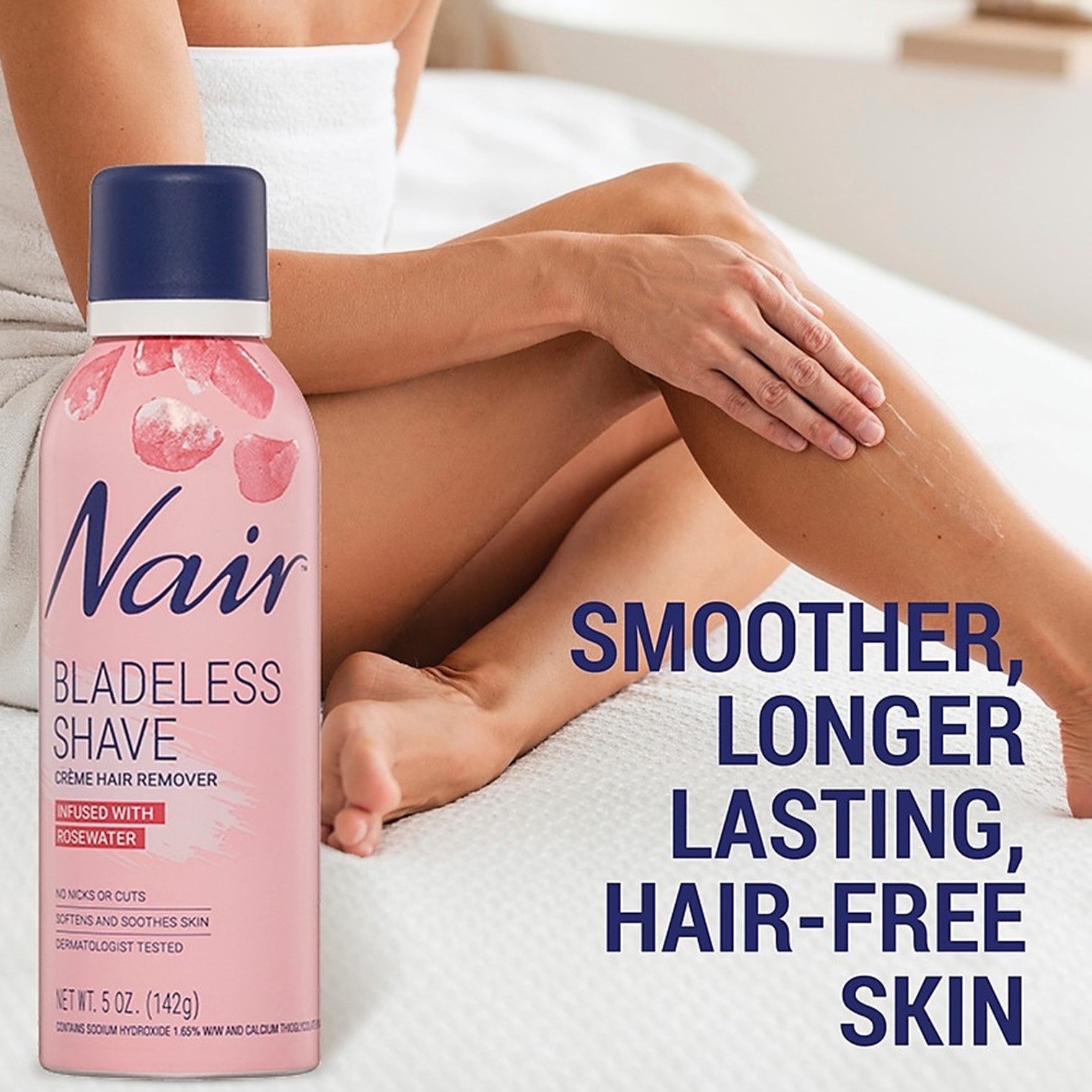Nair Bladeless Shave Crème Hair Remover 142g ผลิตภัณฑ์กำจัดขนสูตรพิเศษสินค้านำเข้าจากออสเตรเลียพร้อมส่ง
