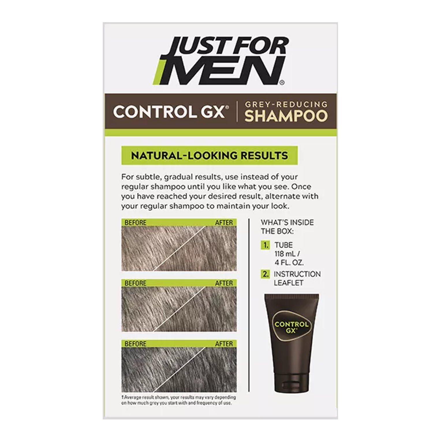 Just For Men Control GX Gray Reduction Gradually Colors Hair Daily Shampoo แชมพูเปลี่ยนสีผมผู้ชายสูตรใหม่ล่าสุดจากต่างประเทศ