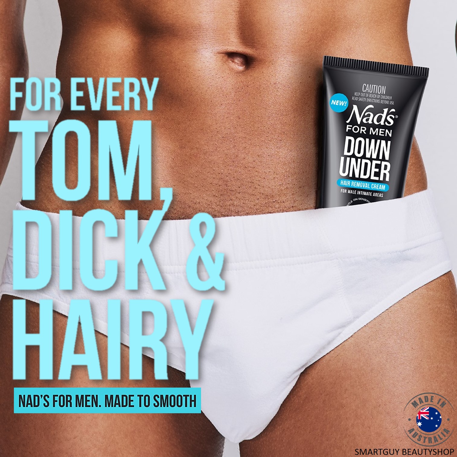 Nad's For Men Down Under Hair Removal Cream 150ml ผลิตภัณฑ์กำจัดขนบริเวณจุดซ่อนเร้นสำหรับผู้ชายจากออสเตรเลีย