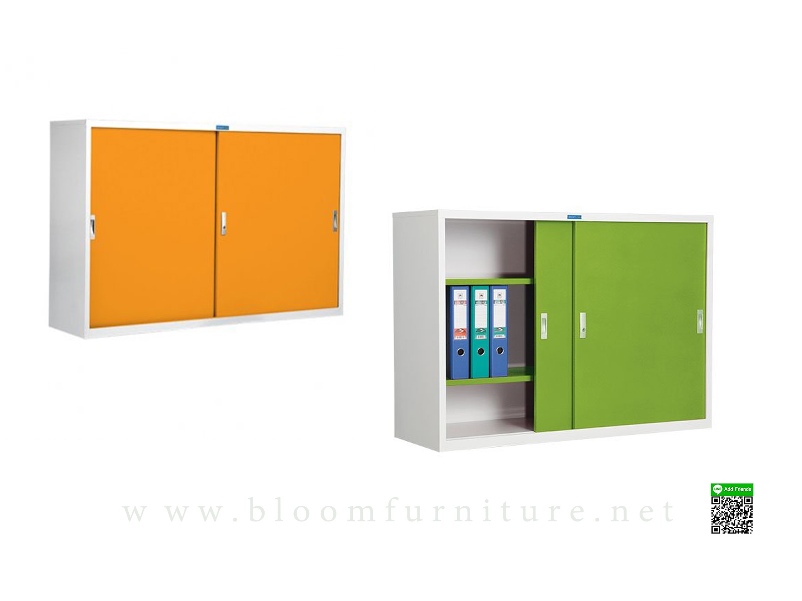 ตู้เหล็กเก็บเอกสารบานเลื่อนทึบ ขนาด 88x40x88 ซม.