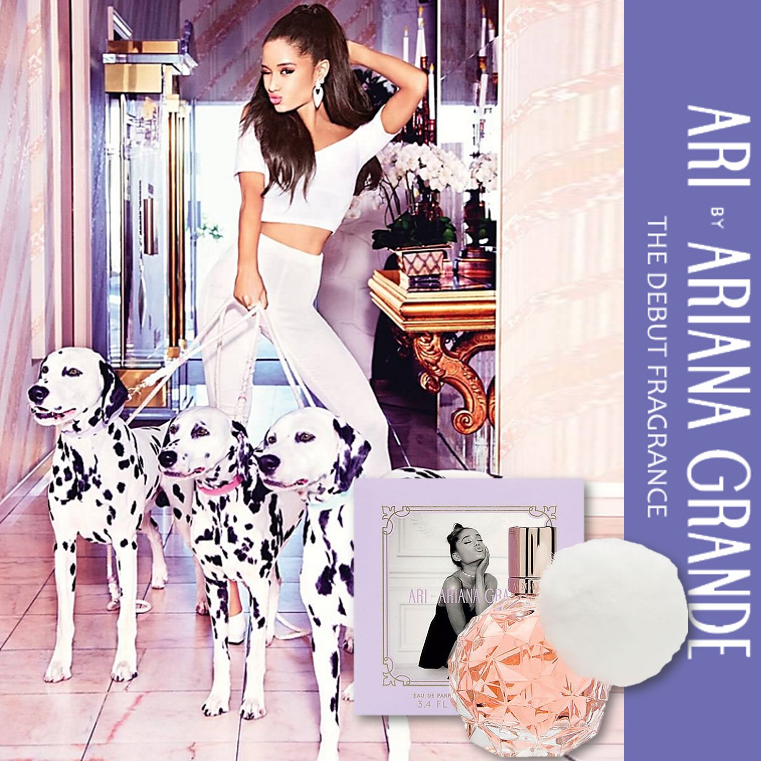 ARI By Ariana Grande Eau De Parfum Spray Vaporisateur 100ml. น้ำหอมลิขสิทธิ์แท้จากนักร้องสาวอาเรียน่า แกรนเดกลิ่นหอมหวานผสานความเซ็กซี่สำหรับสาวที่มาพร้อมความสนุกสนานมั่นใจแอบเซ็กซี่เบาๆ สินค้านำเข้าของแท้ 100%