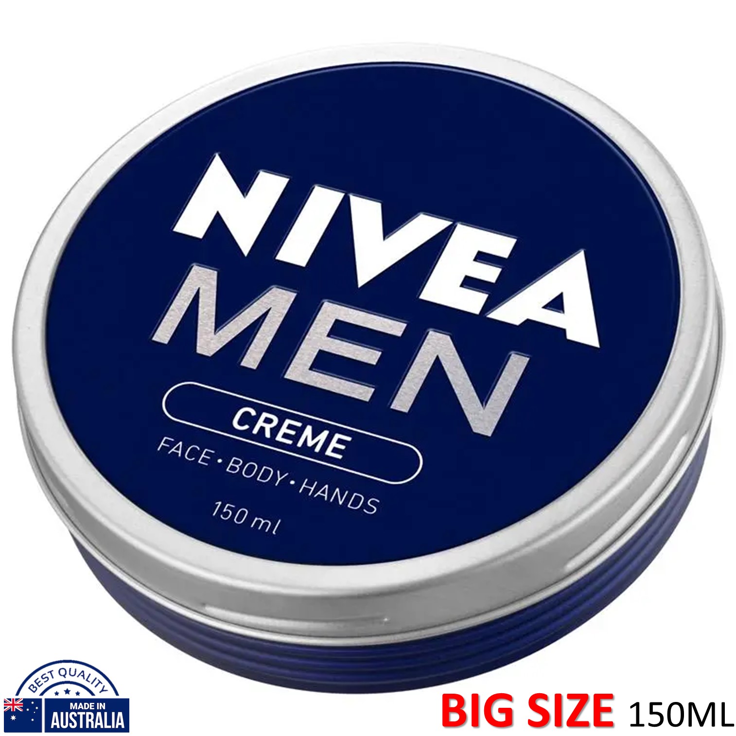 NIVEA MEN Crème Moisturiser Face Body Hands 150ml ครีมมอยซ์เจอร์ไรเซอร์บำรุงผิวหน้าผิวกายสำหรับผู้ชายสินค้าคุณภาพสูงจากออสเตรเลียพร้อมส่ง