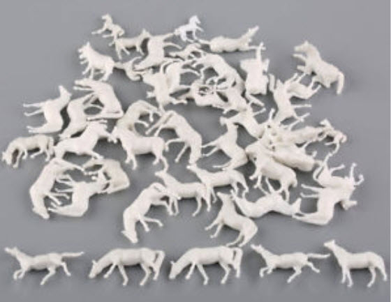 ม้า คละแบบ คละขนาด (สเกล 1:150) / 50 ตัว