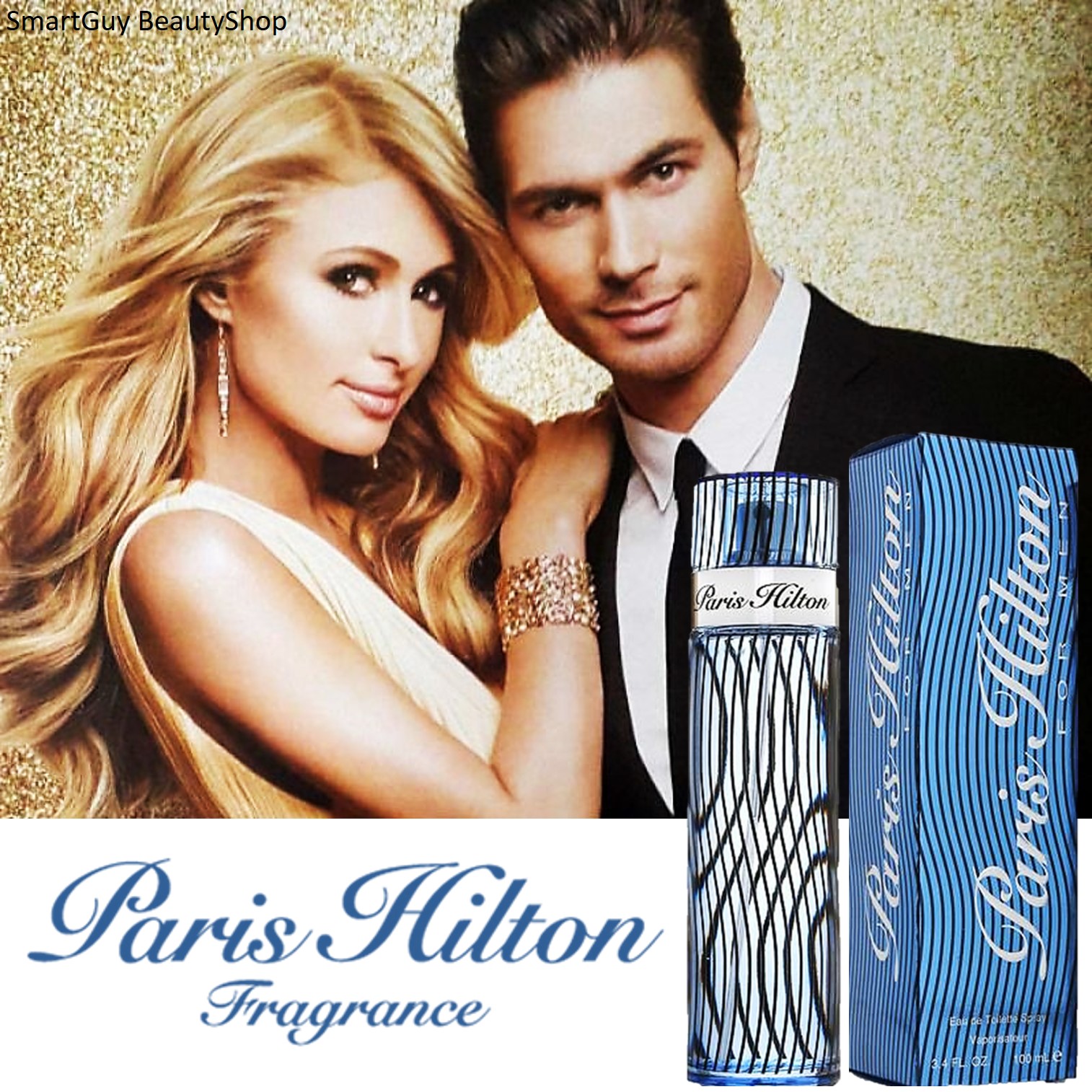 Paris Hilton for Men Eau De Toilette Spray 100ml น้ำหอมสำหรับผู้ชายกลิ่นหอมพิเศษรับประกันลิขสิทธิ์แท้นำเข้าจากต่างประเทศ