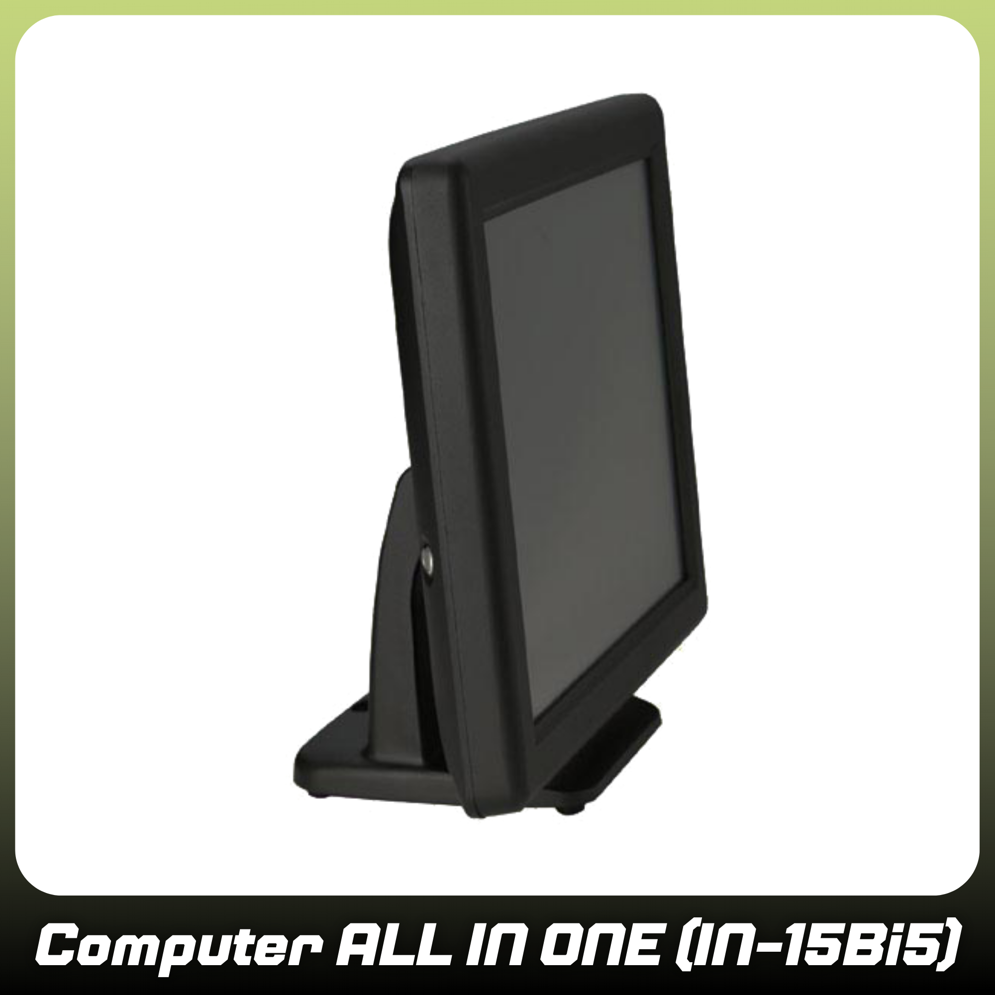 (สินค้าพรีออเดอร์ 14 วัน) คอมพิวเตอร์ All in One POS จอทัชสกรีน 15 นิ้ว พร้อมจอหลังขนาด 9.7" Core i5/Ram4GB/SSD240GB Heavy Duty (สีดำ) รุ่น IN-15Bi5