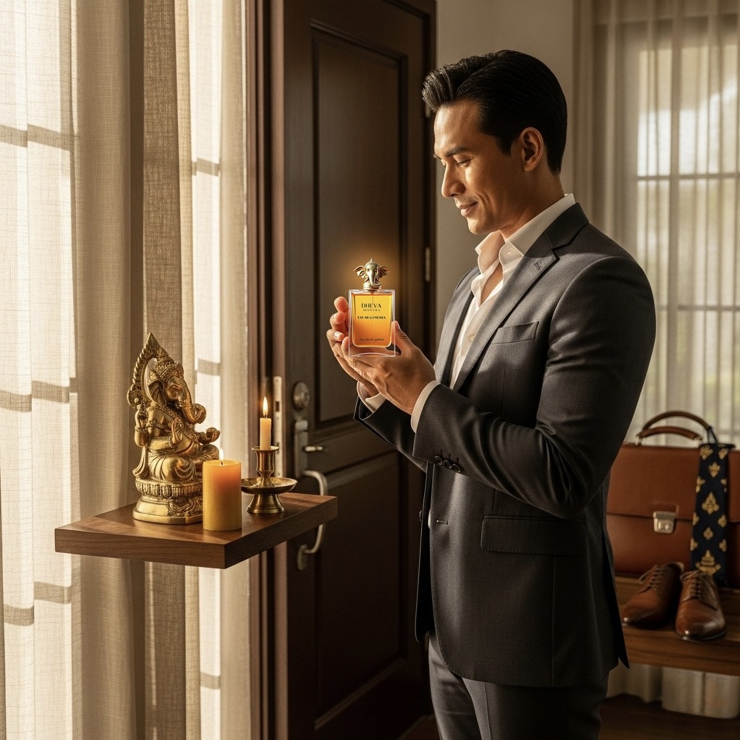 DHEVA MANTRA Eau De Parfum Natural Srpay 50ml น้ำหอมแห่งความสำเร็จความรุ่งเรืองดุจพรแห่งองค์พระพิฆเนศประทาน