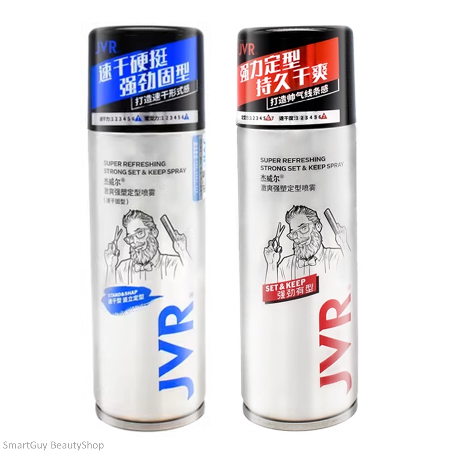 JVR Super Refreshing Strong Set&Keep Spray 80ml ผลิตภัณฑ์จัดแต่งทรงผมผู้ชายสูตรพิเศษคุณภาพสูงจากต่างประเทศของแท้พร้อมส่ง