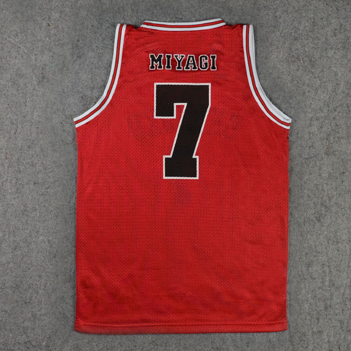 ชุดบาส Slamdunk Shohoku No.7 Miyagi สีแดง