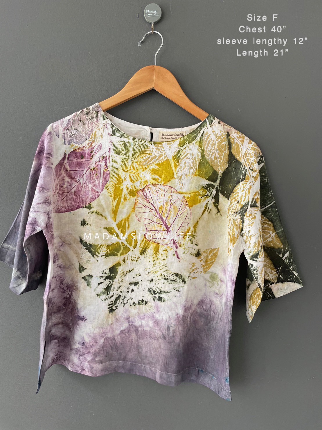 เสื้อผ้าลินิน eco-print