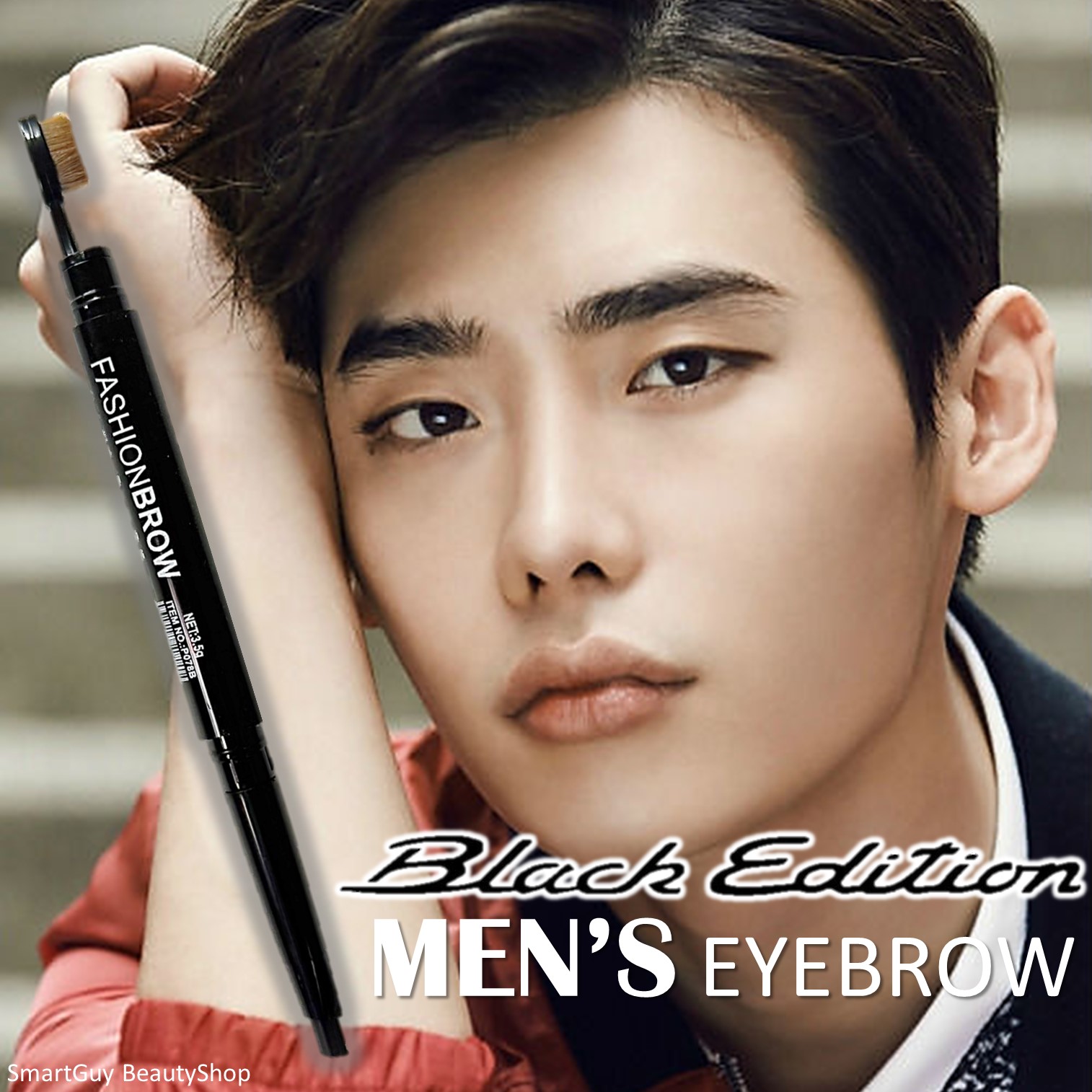 IMAN Of Noble FashionBrow WaterProof Black Edition ดินสอเขียนคิ้วผู้ชายสีดำธรรมชาติเนื้อบางเบาพิเศษพร้อมหัวแปรงนุ่มแต่งคิ้วดูดีเข้ารูป