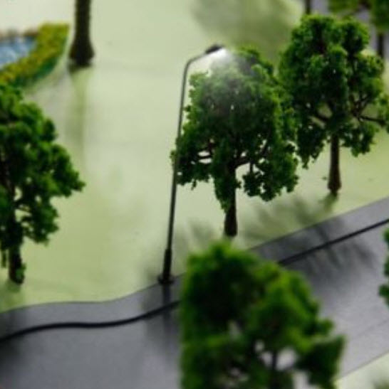 เสาไฟโลหะ LED 3 โวลต์ สูง 6 ซ.ม. / ชุด 5 ต้น (มีรีซิสเตอร์)