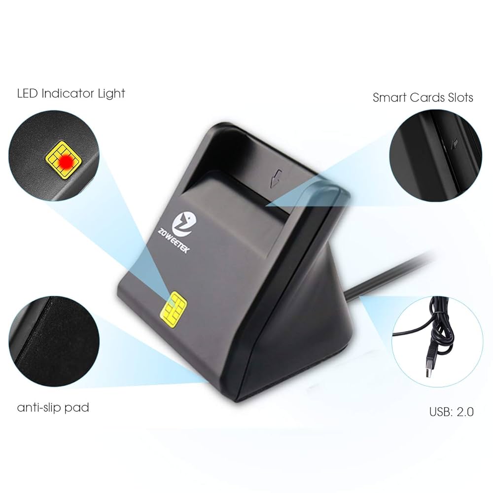 เครื่องอ่านบัตรประชาชน Zoweetek ZW-12026-3 USB ใช้งานอ่านร่วมกับมือถือแอนดรอยด์