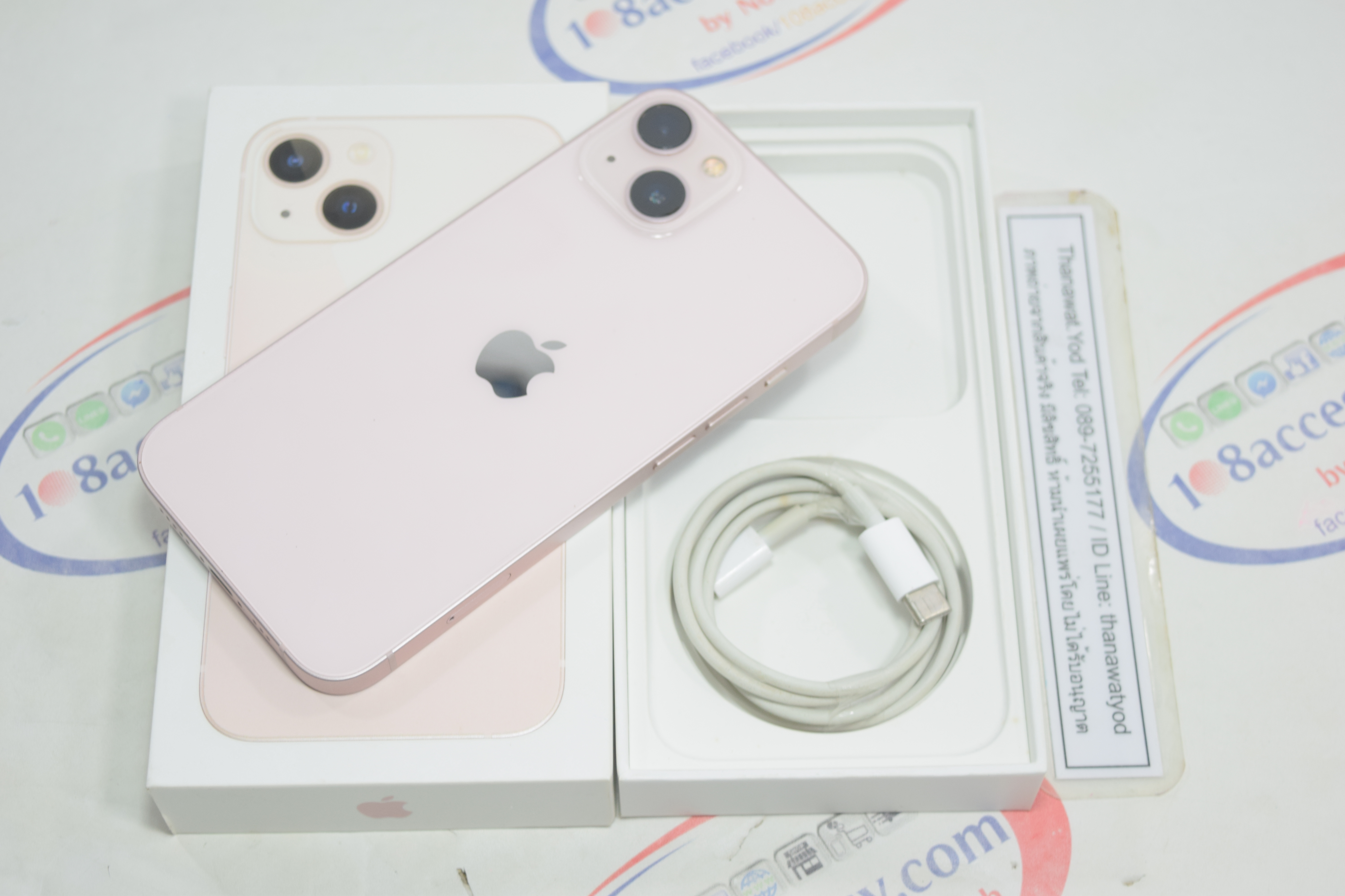 ขาย iPhone 13 128GB Pink สภาพไร้รอย ครบกล่อง ศูนย์ไทย แบตยังดีมาก 90%