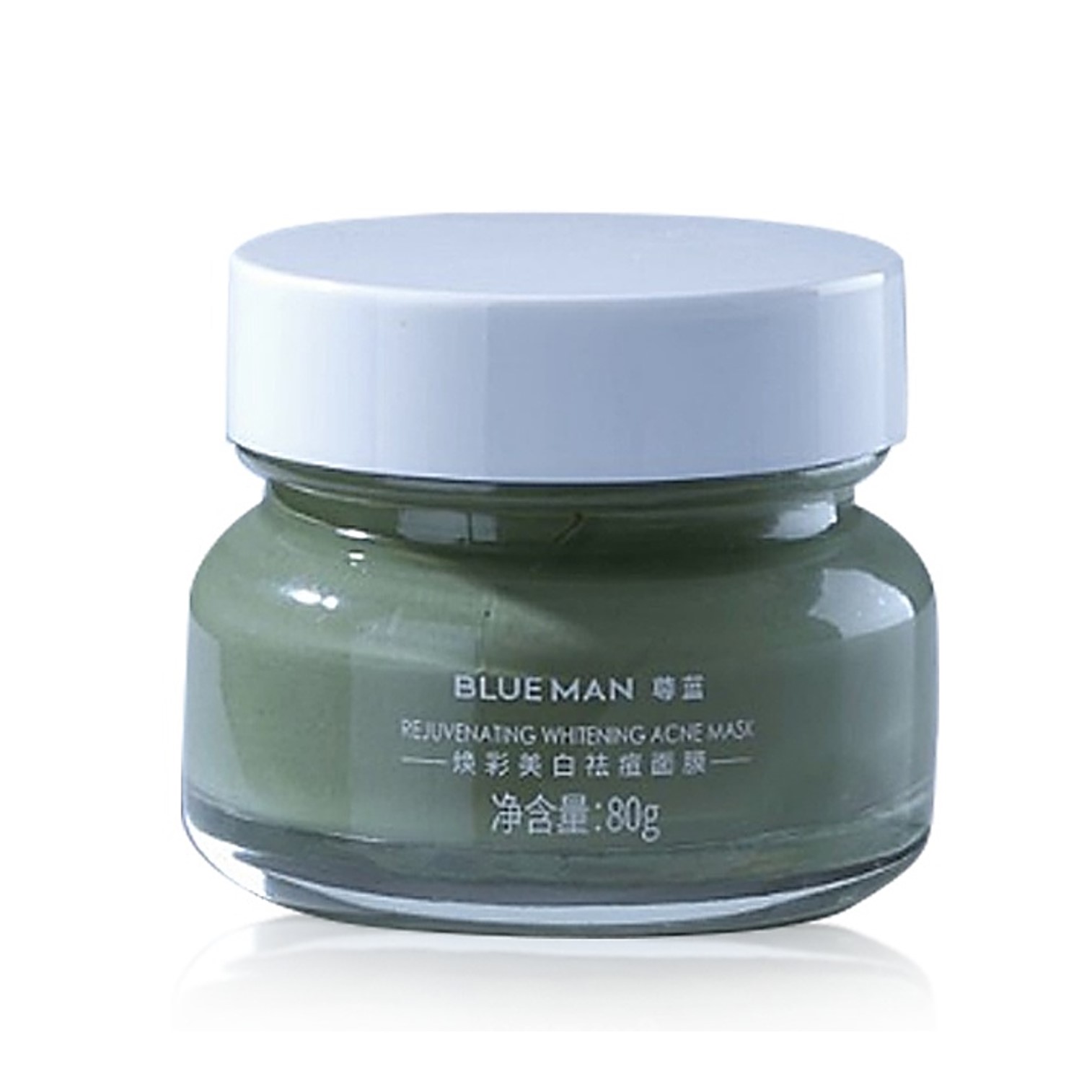 Blueman Rejuvenatign Whitening Acne Mask 80g มาส์กโคลนทําความสะอาดรูขุมขนกระชับรูขุมขนดีท็อกซ์ผิวหน้ากระจ่างใส
