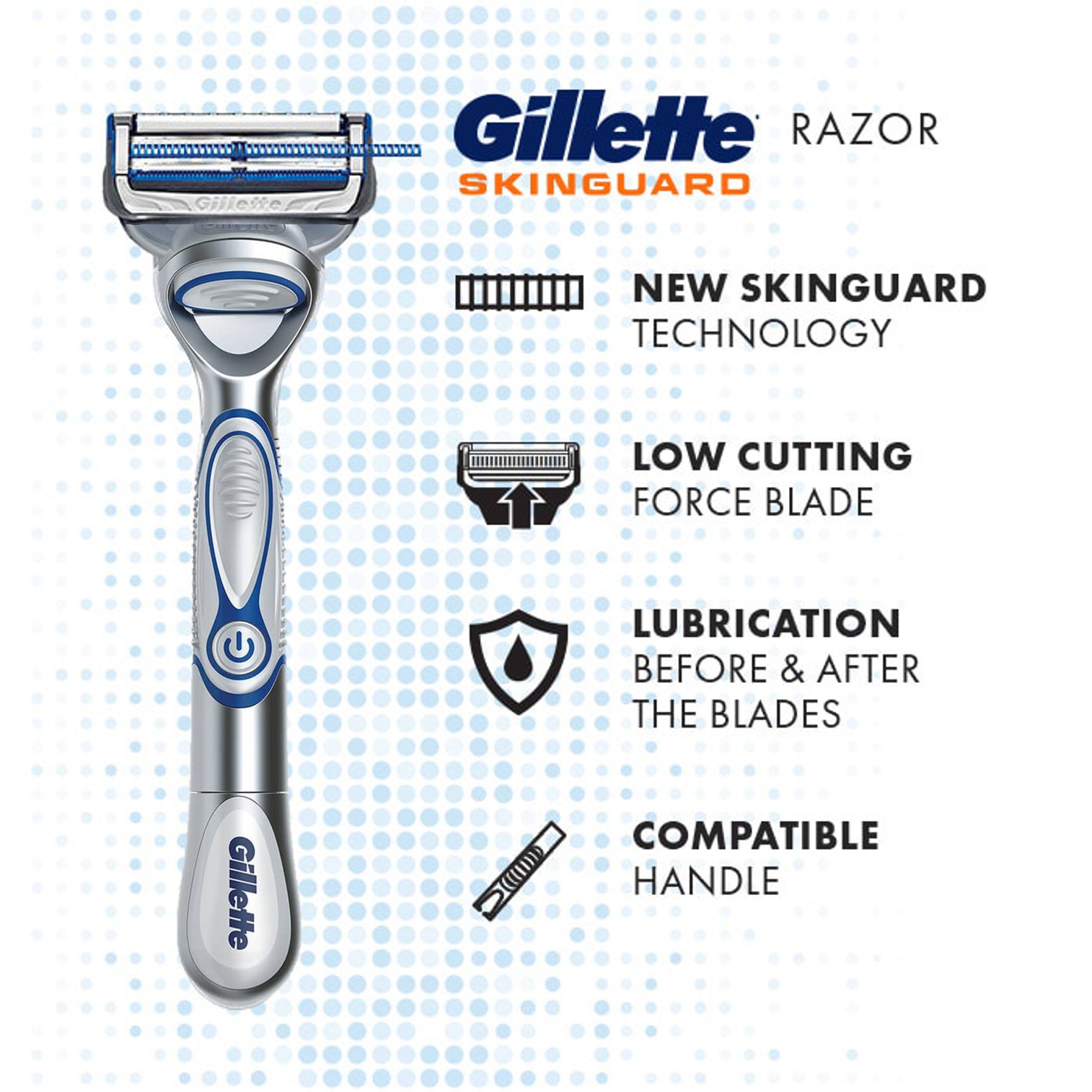 Gillette Skinguard Power Men’s Razor มีดโกนระบบสั่นรุ่นพิเศษสินค้านำเข้าจากออสเตรเลีย