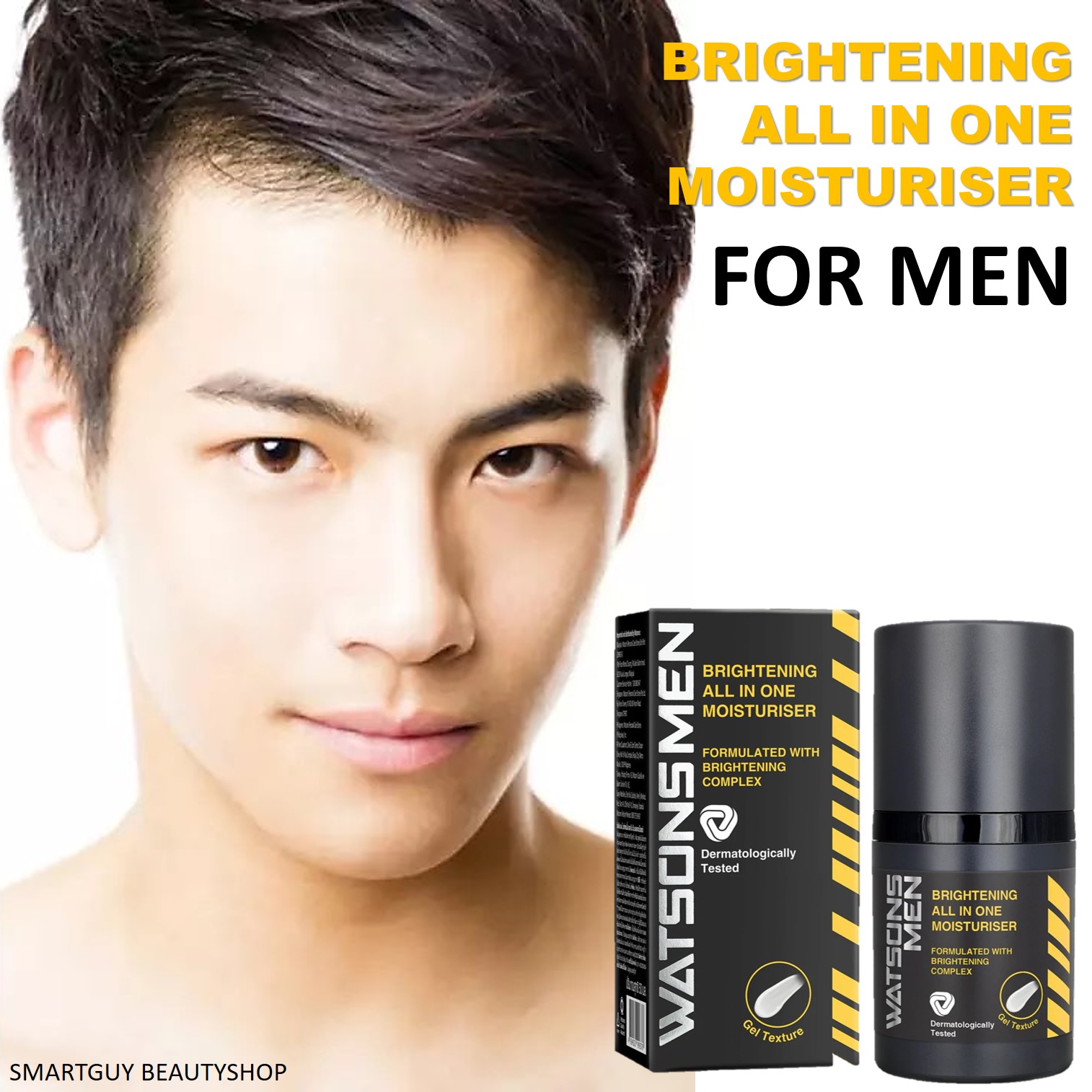 Watsons Men Brightening All in one Moisturiser 50g ผลิตภัณฑ์มอยซ์เจอร์ไรเซอร์บำรุงผิวหน้าสำหรับผู้ชายสูตรพิเศษเพื่อผิวหน้ากระจ่างใส