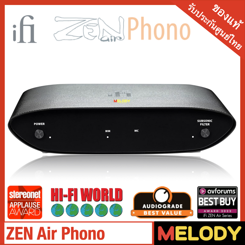 iFi Audio Zen Air Phono – Reduce Hiss & Noise on Vinyl Playback - Affordable Hi-Res Phono Stage Pre-amp for MM/MC Turntable, Phonograph Vinyl, Record Player, RIAA HiFi Preamplifier – Subsonic Filter