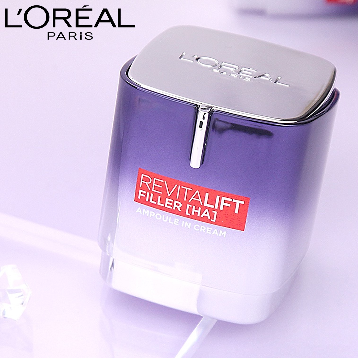 L’oreal Revitalift Filler[HA] Ampoule in Cream Facial Brightening Anti-aging Cream 50ml ครีมบำรุงผิวหน้าสูตรลดริ้วรอยประสิทธิภาพสูงจากต่างประเทศ
