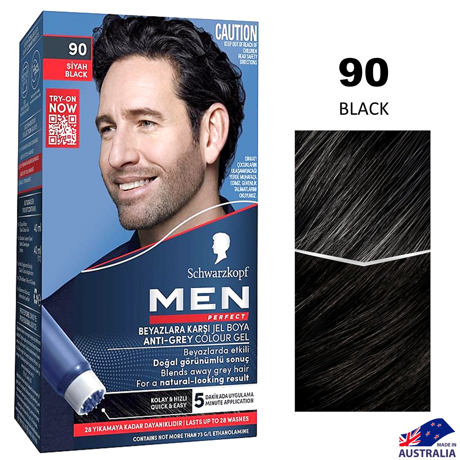 Schwarzkopf Men Perfect Anti Grey Colour ผลิตภัณฑ์เปลี่ยนสีผมผู้ชายคุณภาพสูงสูตรพรีเมี่ยมสินค้านำเข้าจากออสเตรเลียของแท้พร้อมส่ง