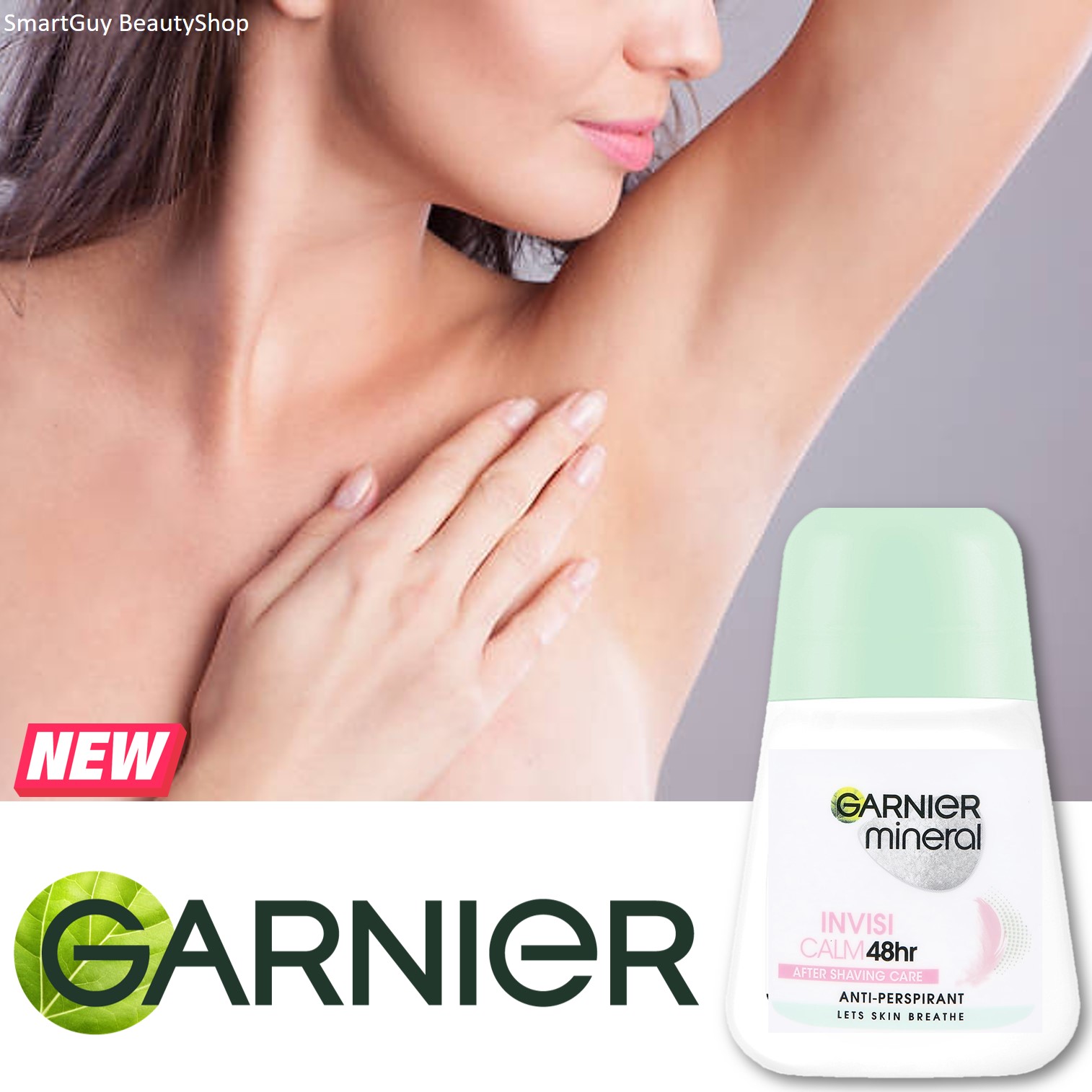 Garnier Mineral Invisi Calm InvisiCalm Anti Perspirant Deodorant Roll on 50ml ลูกกลิ้งระงับกลิ่นใต้วงแขนสูตรใหม่ล่าสุดกลิ่นหอมพิเศษสินค้านำเข้าจากออสเตรเลีย