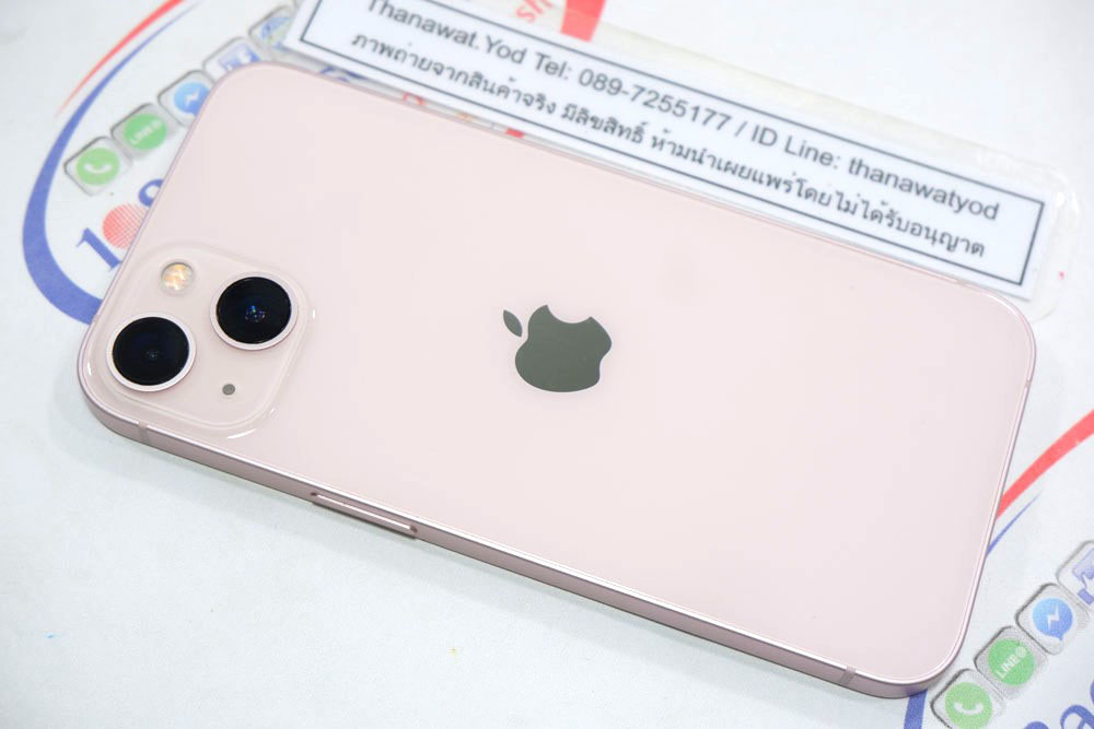 ขาย iPhone 13 128GB Pink สภาพไร้รอย ครบกล่อง ศูนย์ไทย แบตยังดีมาก 90%