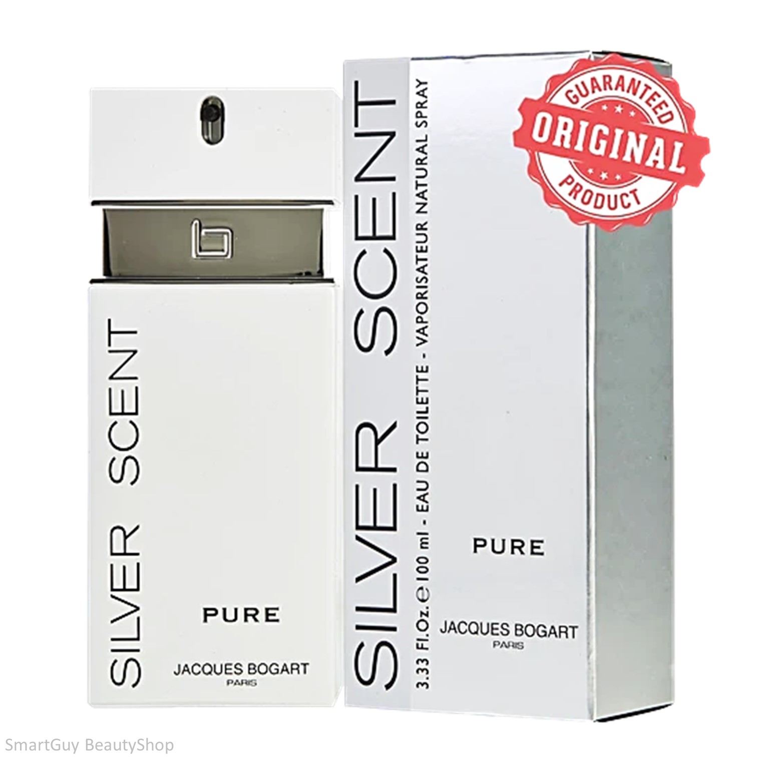 Jacques Bogart Paris Silver Scent Pure EDT For Men 100ml น้ำหอมผู้ชายกลิ่นหอมแนวสปอร์ตเฟรชสดชื่นมีเสน่ห์ไม่เหมือนใครรับประกันของแท้พร้อมส่ง