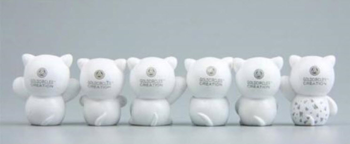 โมเดลแมวนำโชค 6 ตัว ขนาด 3 ซ.ม.