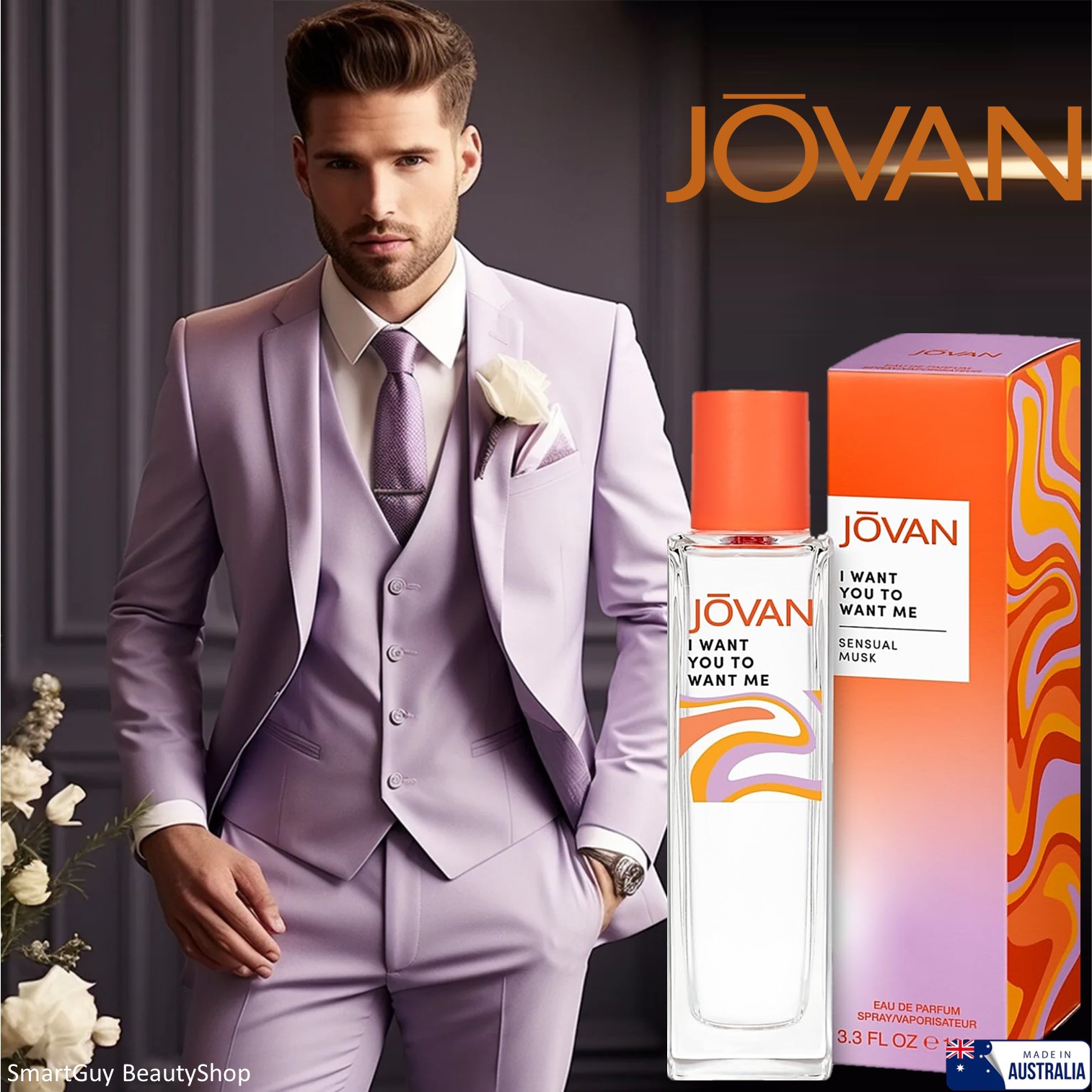 Jovan I Want You to Want Me Eau de Parfum 100ml น้ำหอมผู้ชายกลิ่นหอมสุดพิเศษรับประกันลิขสิทธิ์ของแท้นำเข้าจากออสเตรเลียพร้อมส่ง