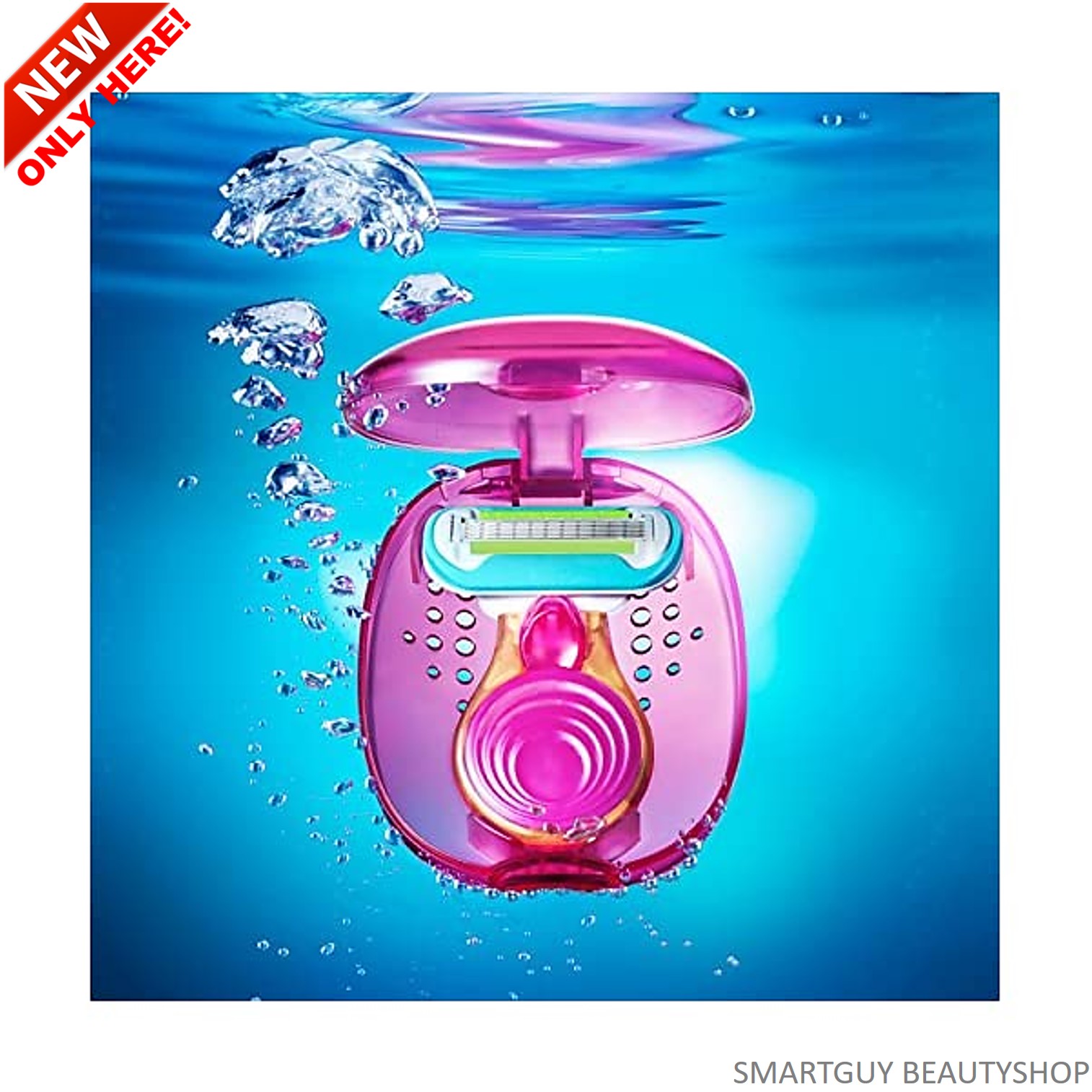 Gillette Venus Snap With Extra Smooth ชุดอุปกรณ์กำจัดขนสำหรับผู้หญิงรุ่นพิเศษพร้อมตลับเก็บสำหรับพกพาเพื่อผิวอ่อนโยนแพ้ง่าย