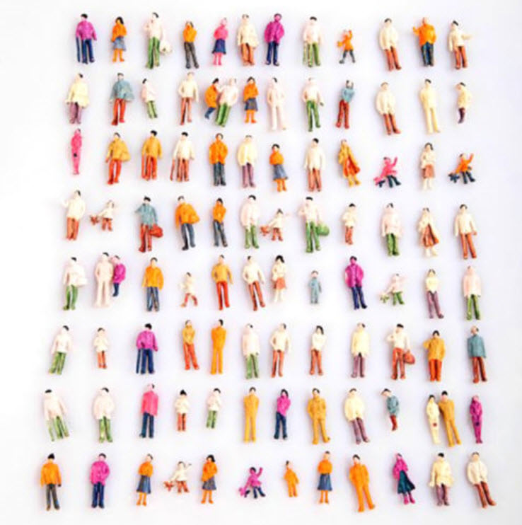 คน สเกล 1:150 (คละแบบ) /100 ตัว