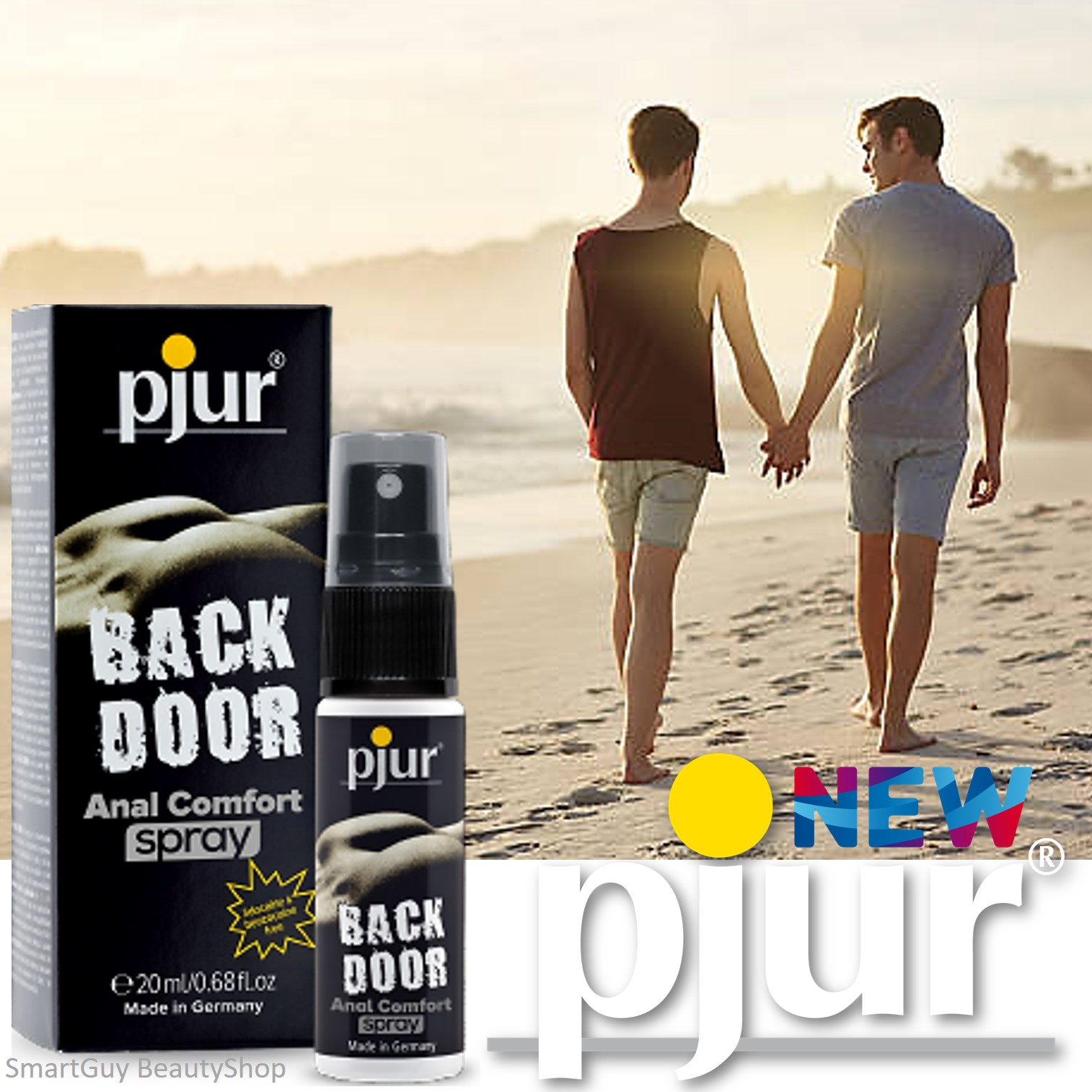 Pjur Backdoor Anal Comfort Spray for Men 20ml สเปรย์หล่อลื่นสูตรซิลิโคนเนื้อบางเบาสำหรับการร่วมรักทางด้านหลังสินค้านำเข้าจากต่างประเทศพร้อมส่ง