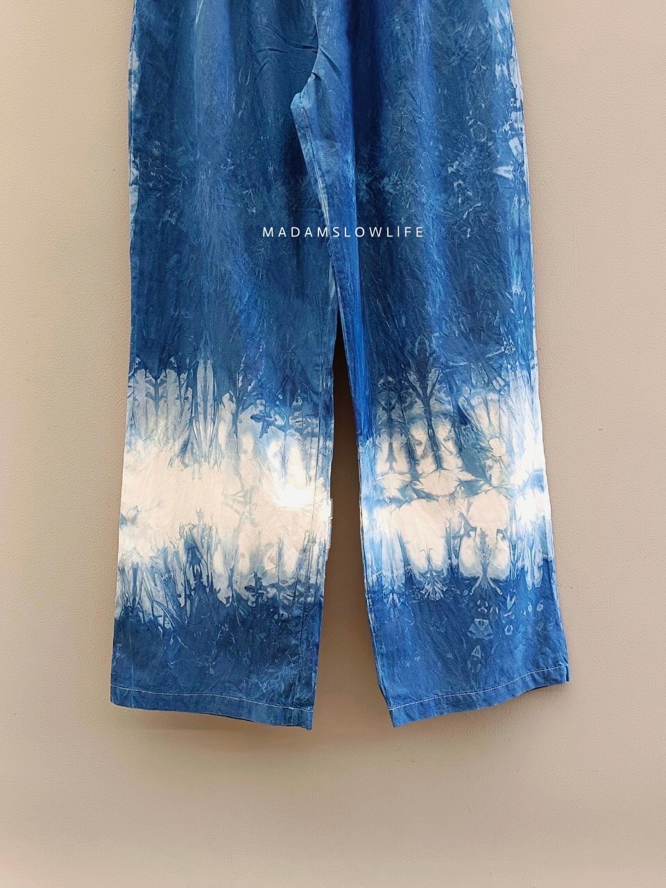 กางเกงขายาว Long Pants เนื้อผ้าคอตตอน Cotton 100% ย้อมครามธรรมชาติ