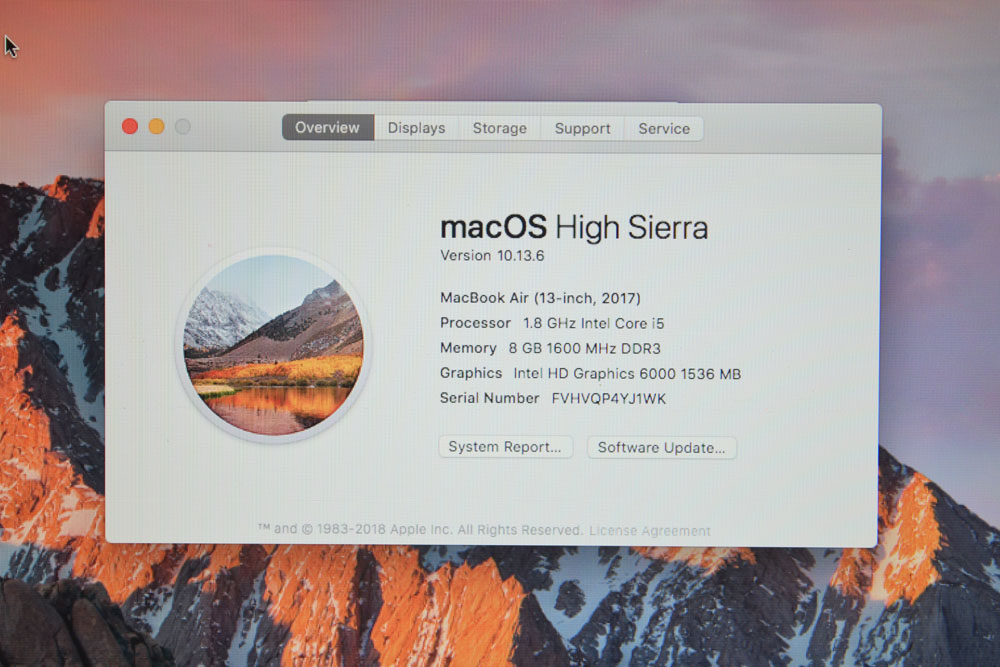 ขาย MacBook Air (13-inch, 2017) สี Silver Core i5 RAM 8 ใช้งานน้อย แบตดี