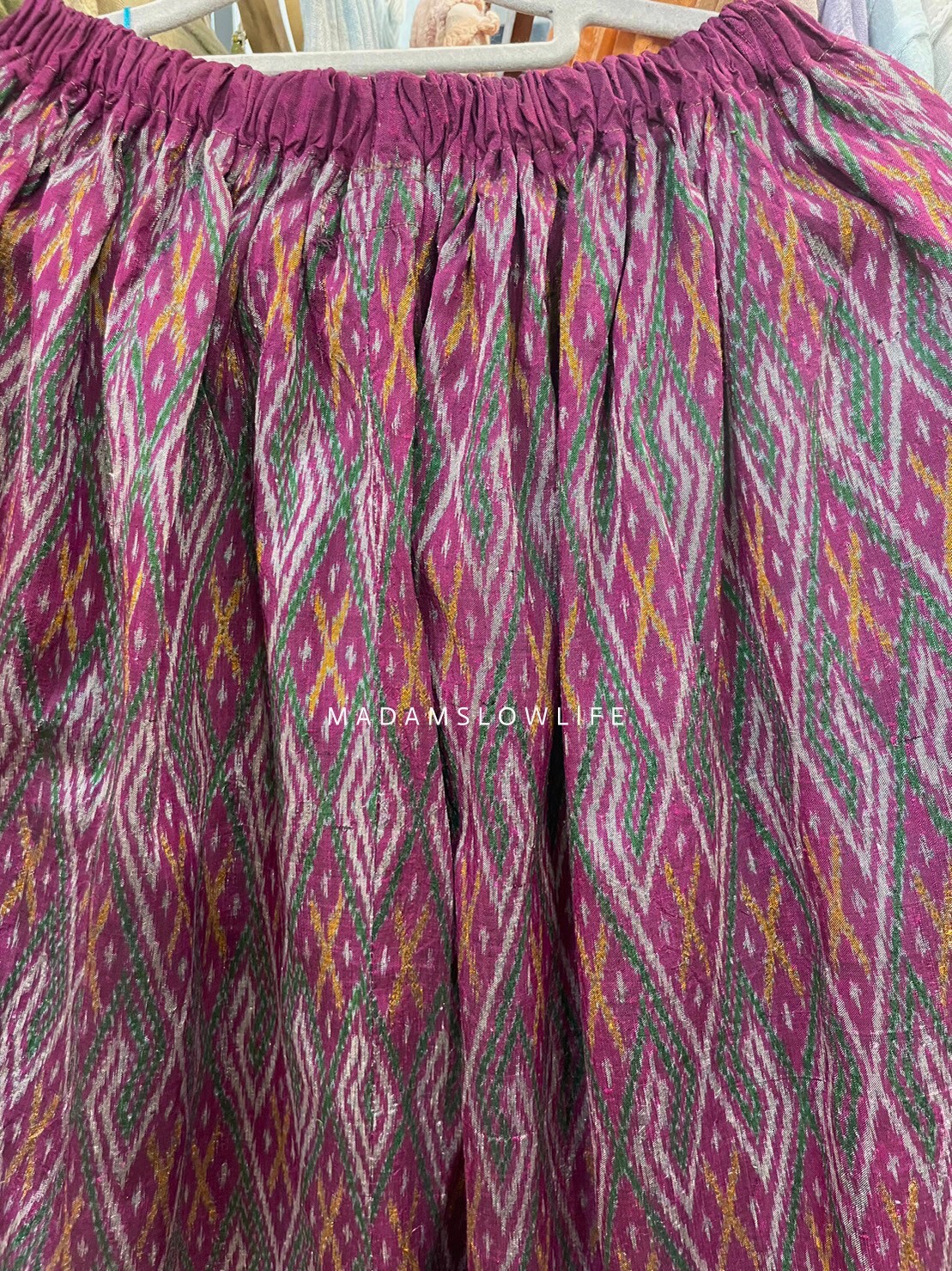 กระโปรงผ้าไหมมัดหมี่ Size F