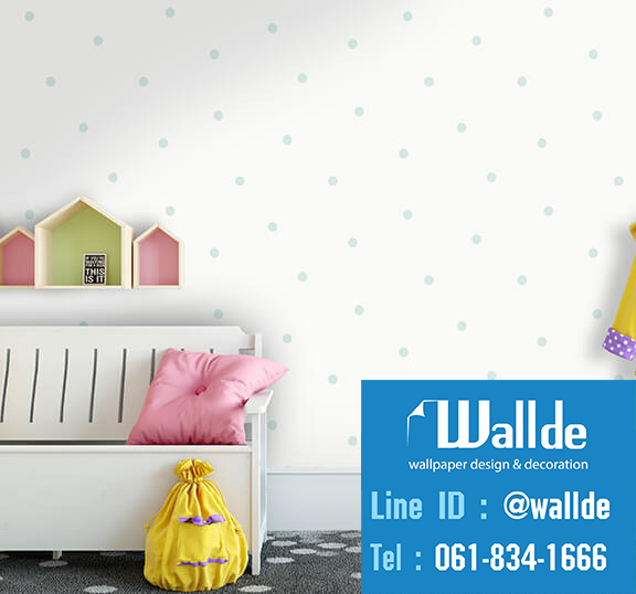 วอลเปเปอร์ห้องเด็ก วอลเปอร์ลายการ์ตูน ลายจุด