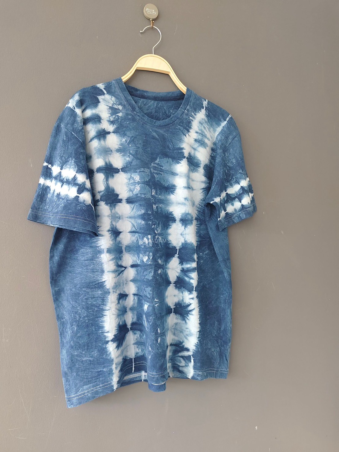 เสื้้อยืดผู้ใหญ่ มัดย้อมสีครามธรรมชาติ Size : XS S M L XL 2XL 3XL