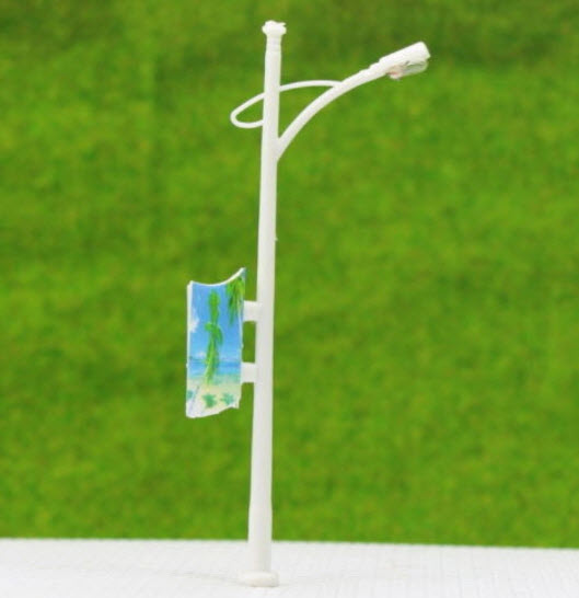 เสาไฟพร้อมป้าย 6V สูง 9.8 ซ.ม. / 5 ต้น