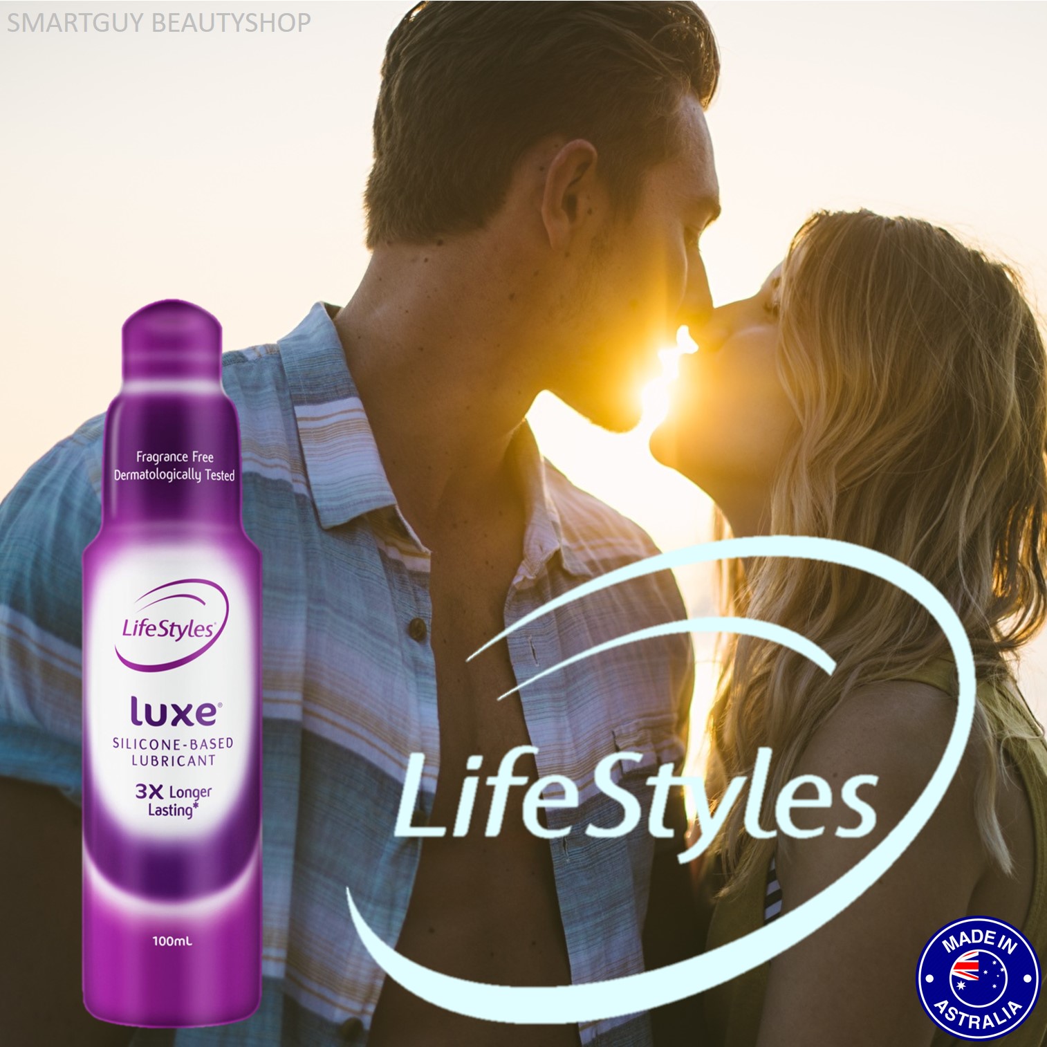 Lifestyles Luxe Silicone Based Lubricant 3X Longer Lasting 100ml ผลิตภัณฑ์เจลหล่อลื่นสูตรพรีเมี่ยมรูปแบบซิลิโคนเนื้อบางเบา สินค้านำเข้าจากต่างประเทศ