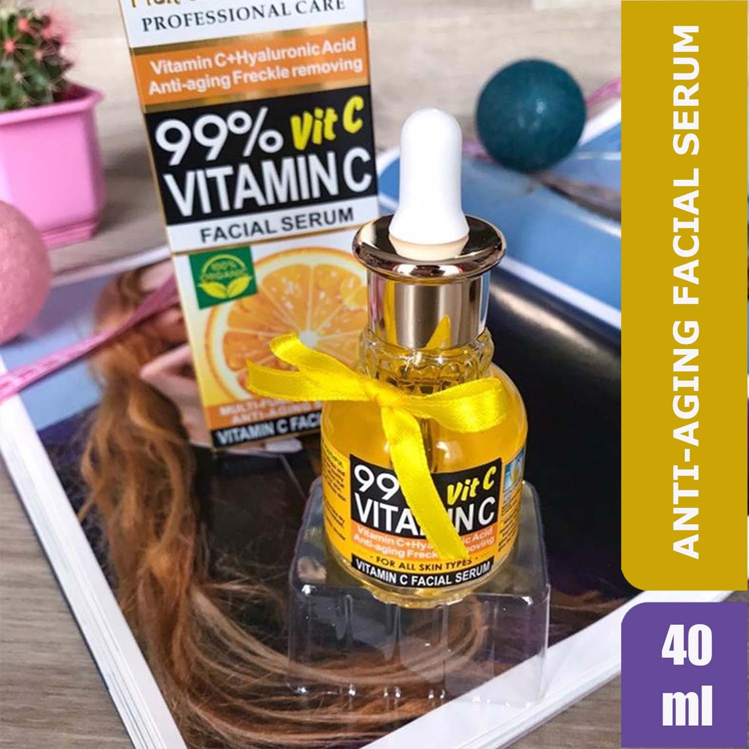 Fruit of the Wokali Vitamin C Facial Serum 40ml เซรั่มวิตามินซีบำรุงผิวหน้าสูตรพิเศษจากสารสกัดธรรมชาติสินค้านำเข้าจากต่างประเทศของแท้พร้อมส่ง
