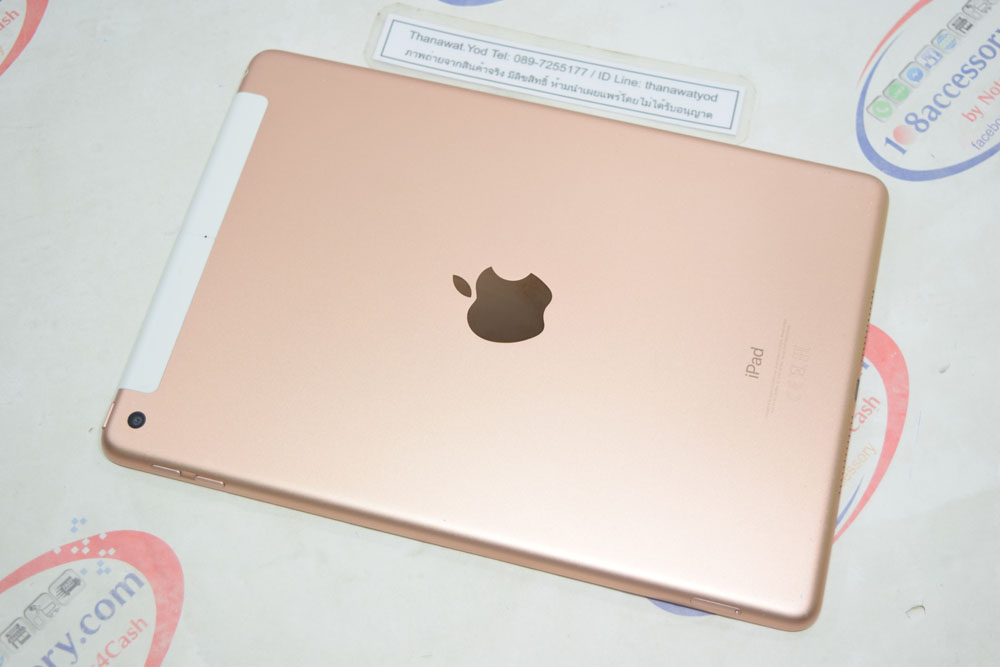 ขาย iPad Gen 6 128GB Wifi+Cellular Gold ใส่ซิมได้ ศูนย์ไทย แบตปกติ ครบกล่อง