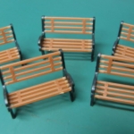 ม้านั่งยาว สเกล 1:50 ชุด 5 ตัว