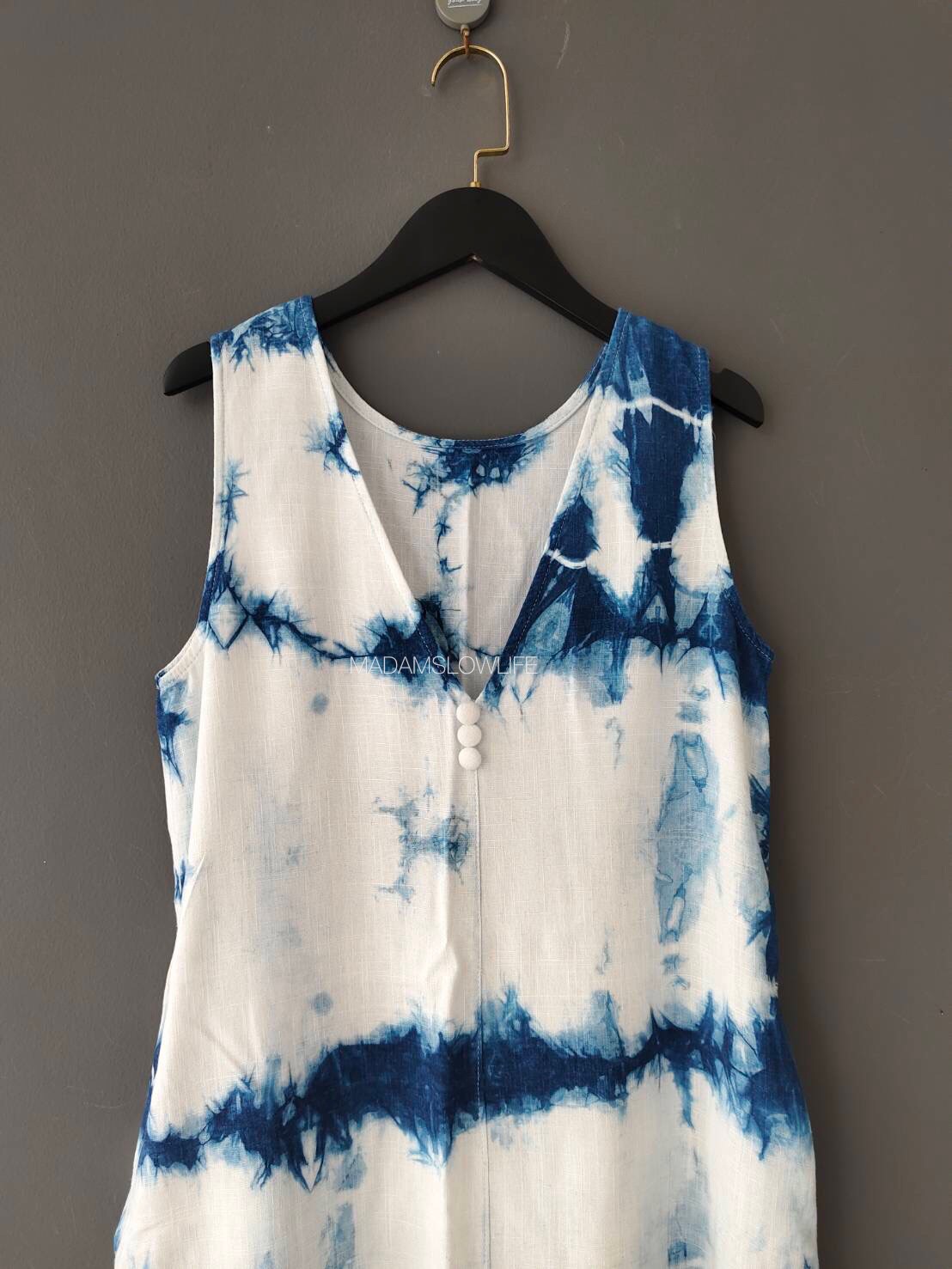 เดรสคอตตอน ย้อมครามธรรมชาติ