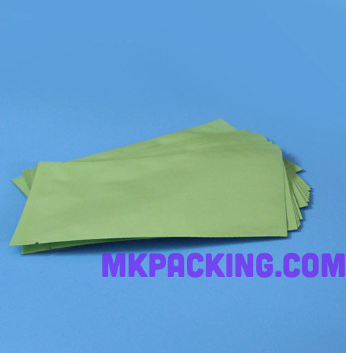 ถุงซีล 3 ด้าน -- สีเขียวด้าน