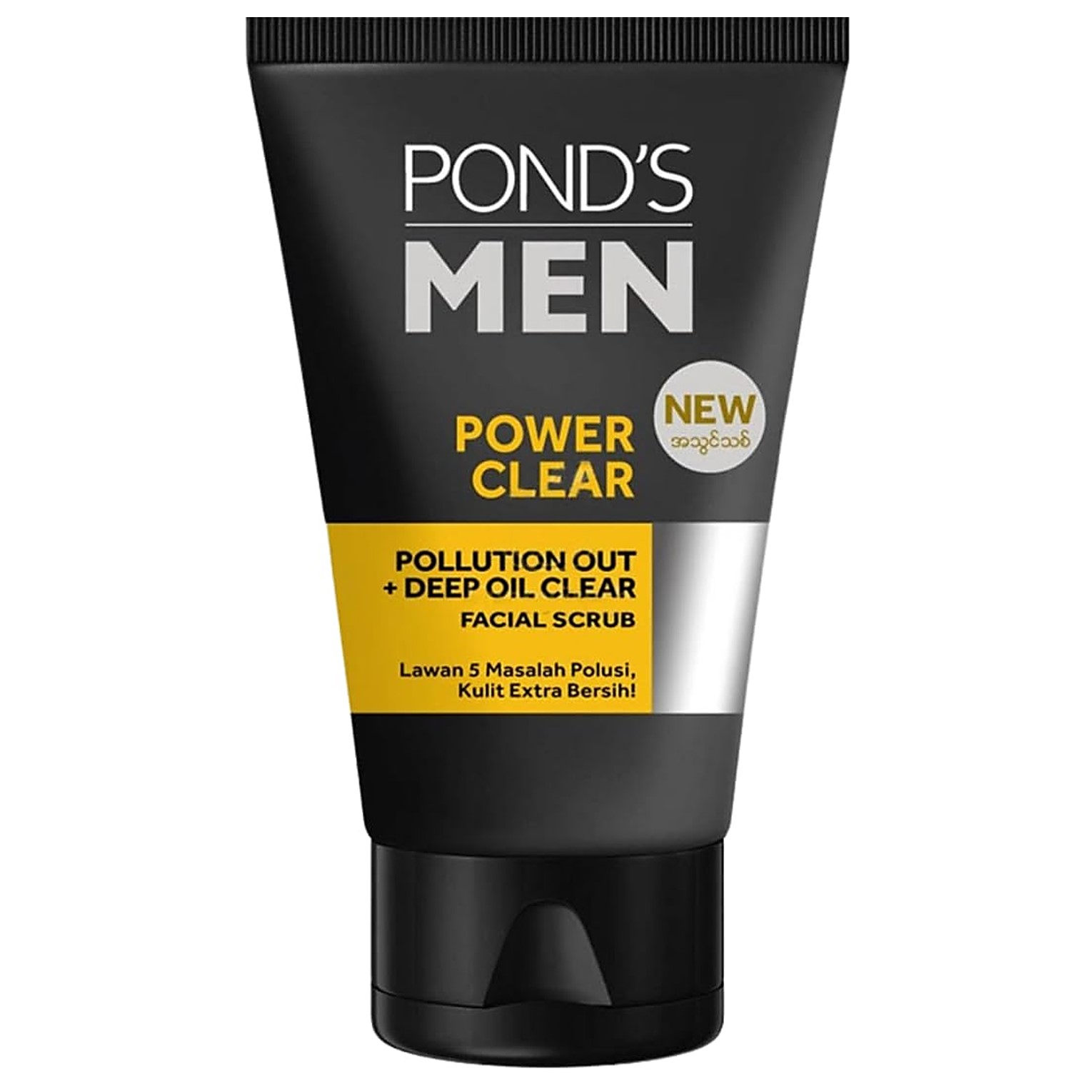 Pond's Men Power Clear Facial Scrub Pollution Out&Deep Oil Clear 100g คลีนซิ่งโฟมทำความสะอาดผิวหน้าผู้ชายสูตรพิเศษจากพอนส์เม็นสินค้านำเข้าจากต่างประเทศของแท้พร้อมส่ง