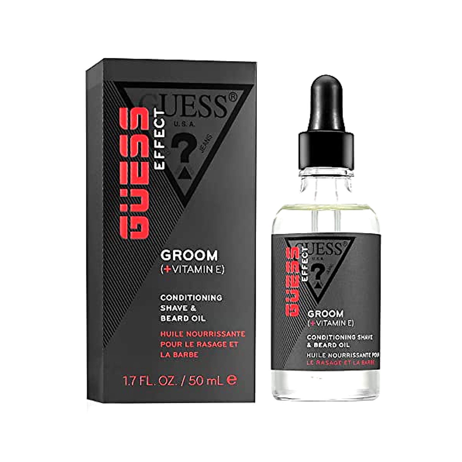 GUESS Effect GROOM Conditioning Shave and Beard Oil 50ml ผลิตภัณฑ์บำรุงหนวดเคราสูตรพรีเมี่ยมจากต่างประเทศ