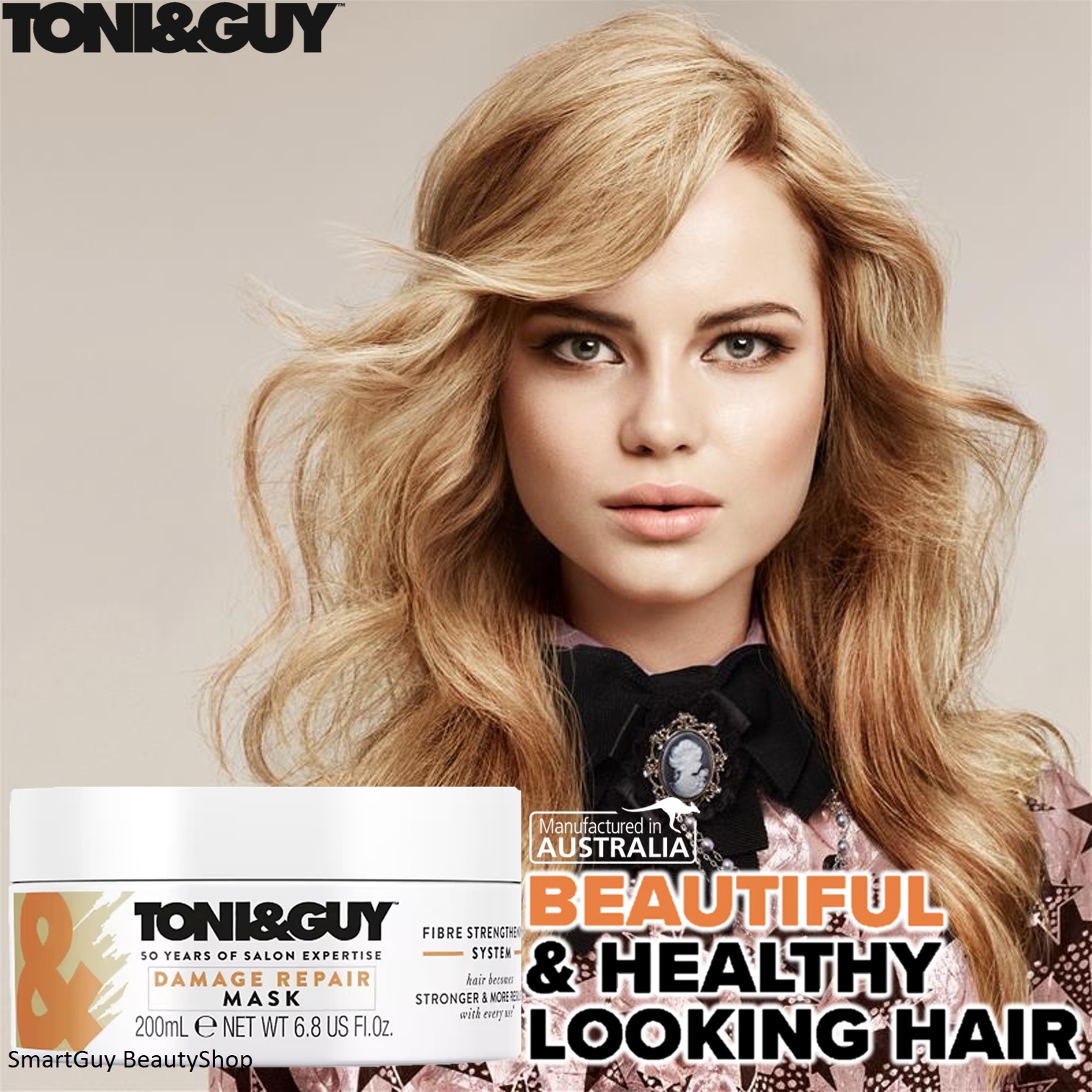 Toni&Guy Nourish Reconstruction Mask 200ml ผลิตภัณฑ์มาส์คบำรุงเส้นผมสูตรพรีเมี่ยมเพื่อผมนุ่มลื่นสลวยมีน้ำหนักเป็นธรรมชาติสินค้านำเข้าจากออสเตรเลียของแท้พร้อมส่ง
