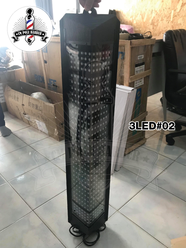 ไฟหมุน บาร์เบอร์ LED 3LED#02 ขนาด 80 cm. (กันน้ำ)