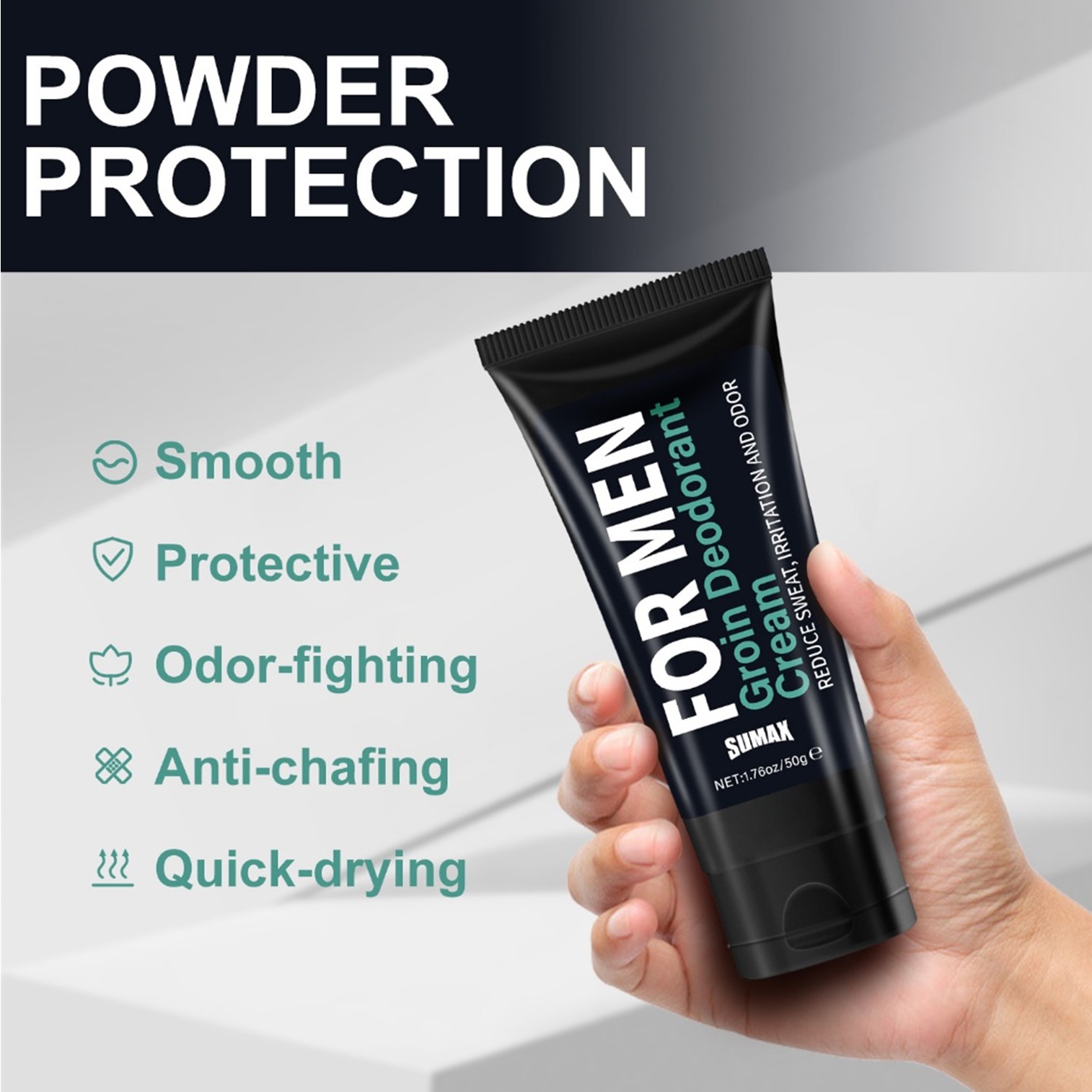 Sumax for men froin deodorant cream 50g ผลิตภัณฑ์ระงับกลิ่นบริเวณจุดซ่อนเร้นสำหรับผู้ชายเสริมความมั่นใจได้นานตลอดวัน