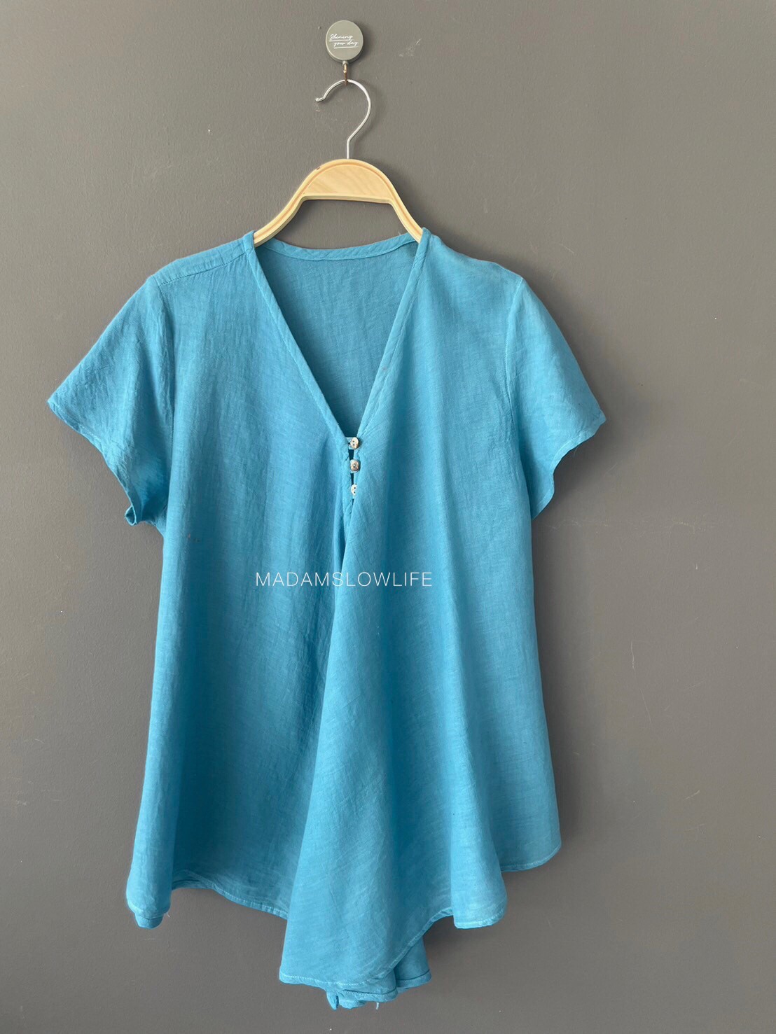 เสื้อผู้หญิง Size F สีเขียวน้ำทะเล