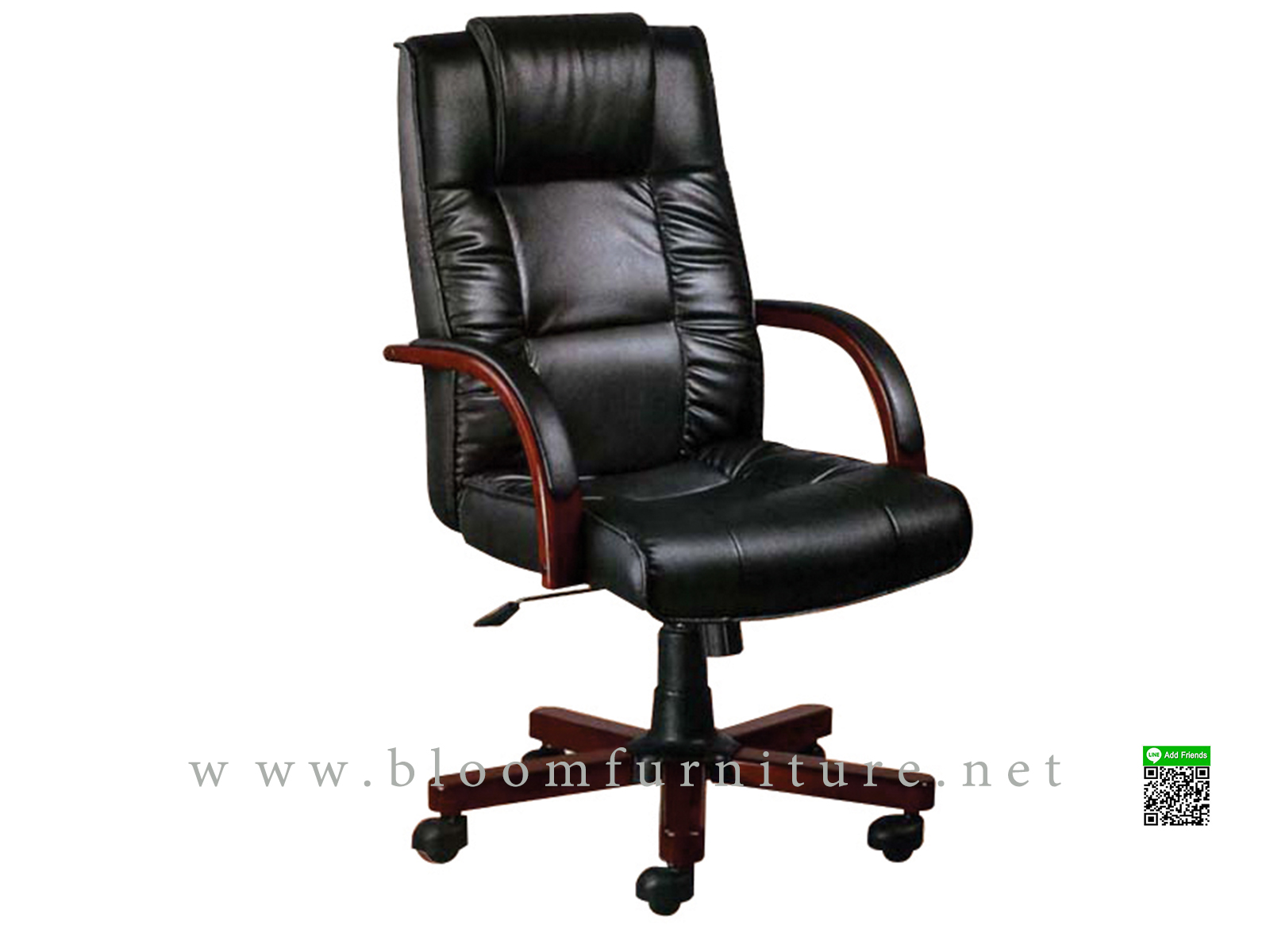เก้าอี้ผู้บริหารแนวคลาสสิค มีโช๊คปรับสูงต่ำ ขนาด 61x71x117 ซม.